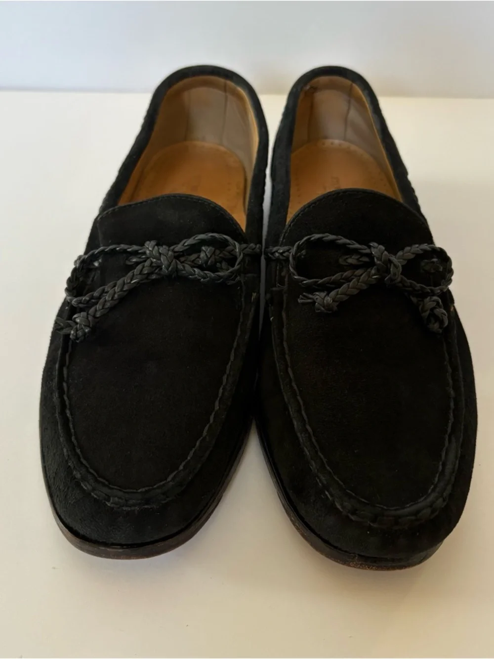 Stubbs Wootton Black Suede Leather Boat Shoes Mens 7 USA Made Cruise Resort Soft